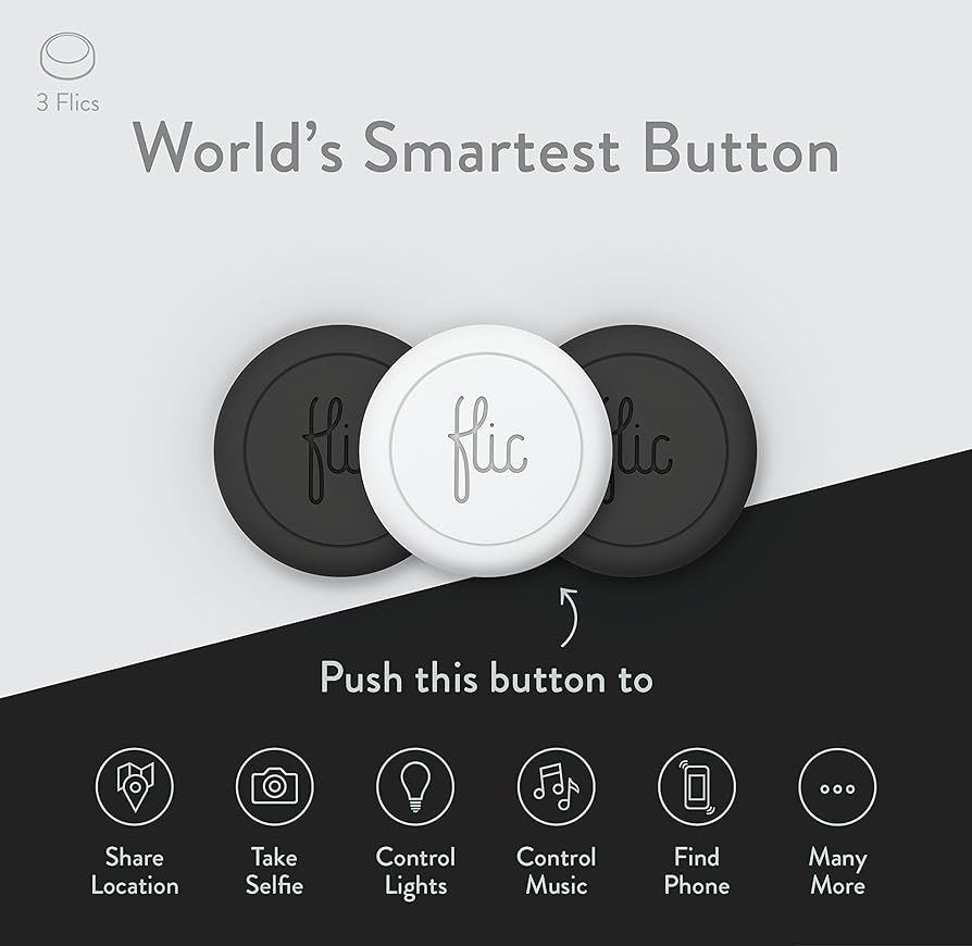 Flic - Wireless Smart Button 3 Pack (Bluetooth, Modern Style